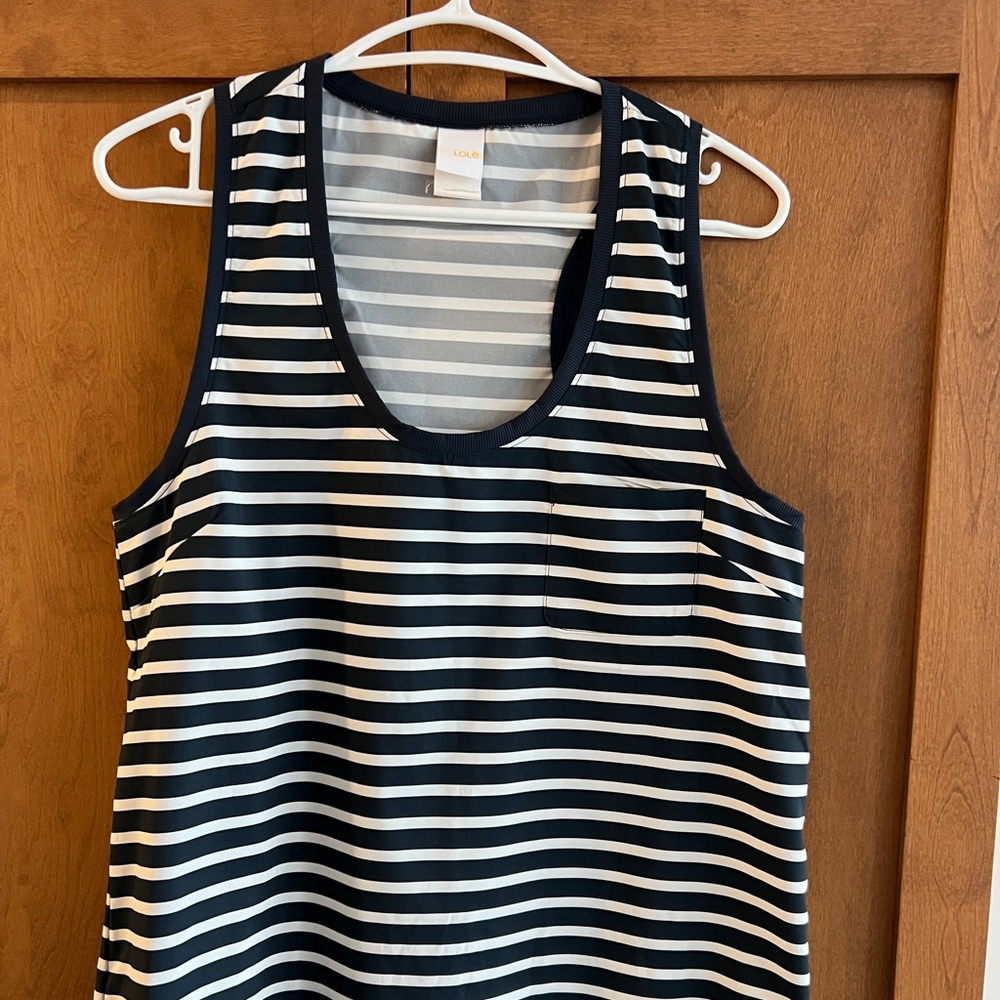 Dark blue and white stripes camisole